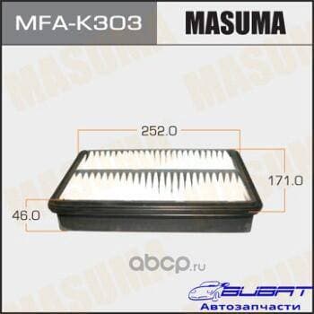 Воздушный фильтр A2517 MASUMA LHD KIA/ SPORTAGE/ V2000, V2700 04- (1/40)