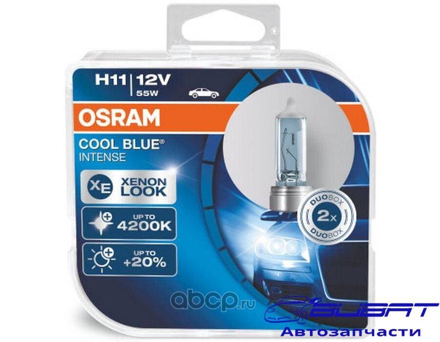 Лампа галогеновая Cool Blue Intense H11 PGJ19-2 12 55W 4200, 2