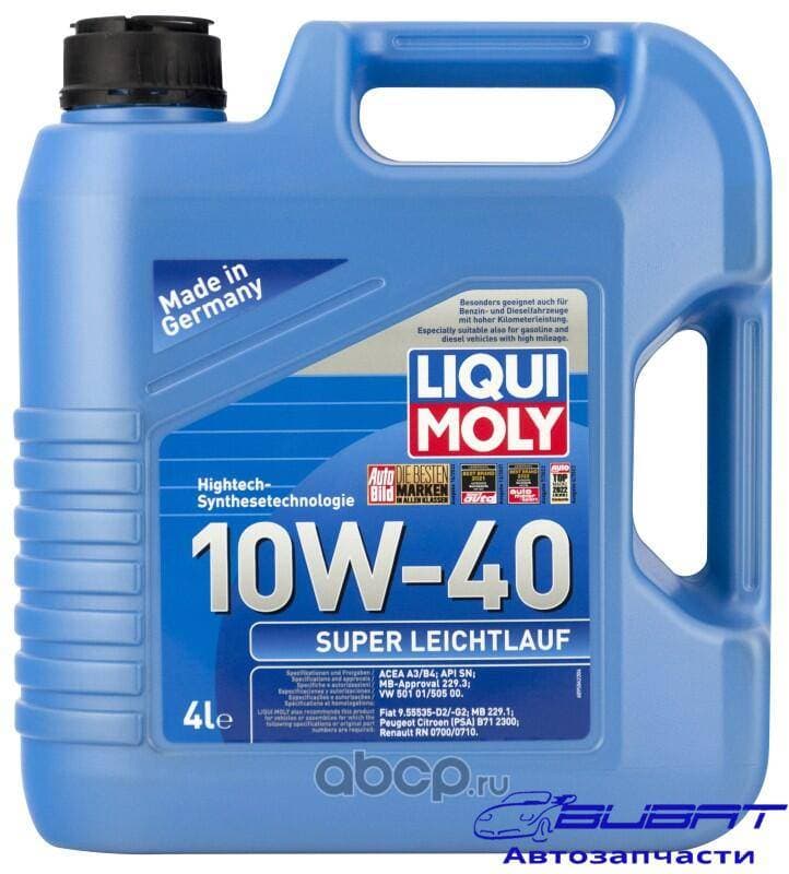 Синт. мот.масло Super Leichtlauf 10W-40 SN A3/B4 (4л)