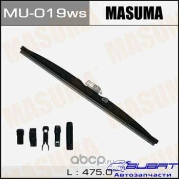 Дворник зимний MASUMA 19' крюк (475мм) "Оптимум" (1/50)