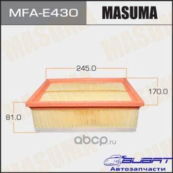 Воздушный фильтр A0218 MASUMA LHD PEUGEOT/ 206, 307/ V1400, V1600 00- (1/20)