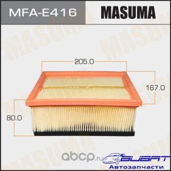 Воздушный фильтр A0178 MASUMA LHD PEUGEOT/ 206/ V1600, V2000 98- (1/20)