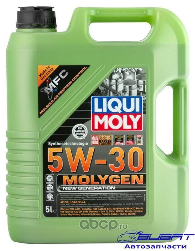 Масло моторное 5W30 LIQUI MOLY 5л НС-синтетика Molygen New Generation SP GF-6A