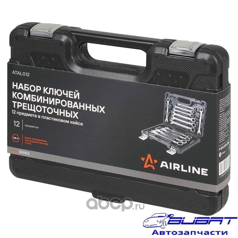 Набор ключей комбинированных трещоточных PRO 12пр. (8-19мм) пласт.кейс (ATAL012)