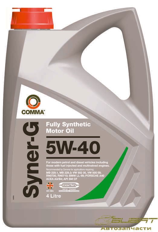Масло моторное синтетика 5W-40 SYNER-G 4 л.