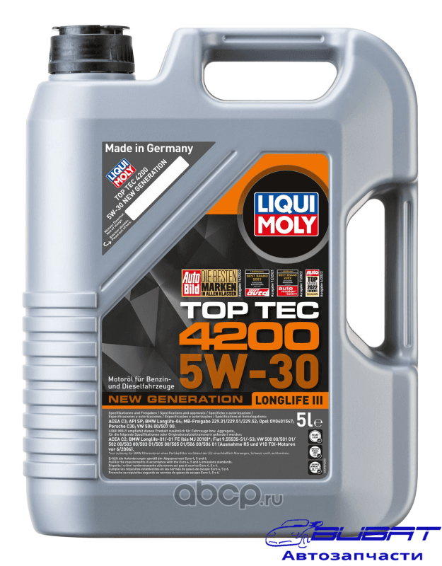 Масло моторное 5W-30 Top Tec 4200 5L