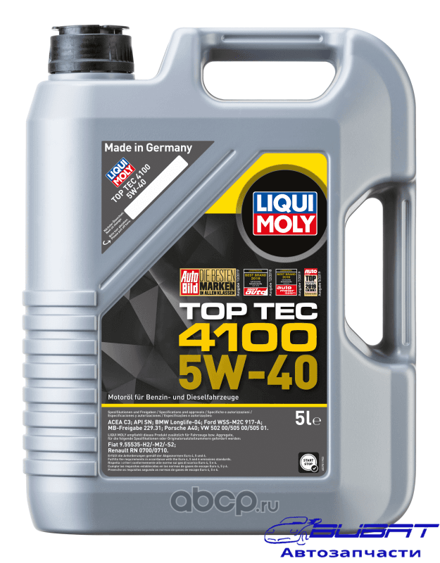 Масло моторное синт. Top Tec 4100 5W40 5л