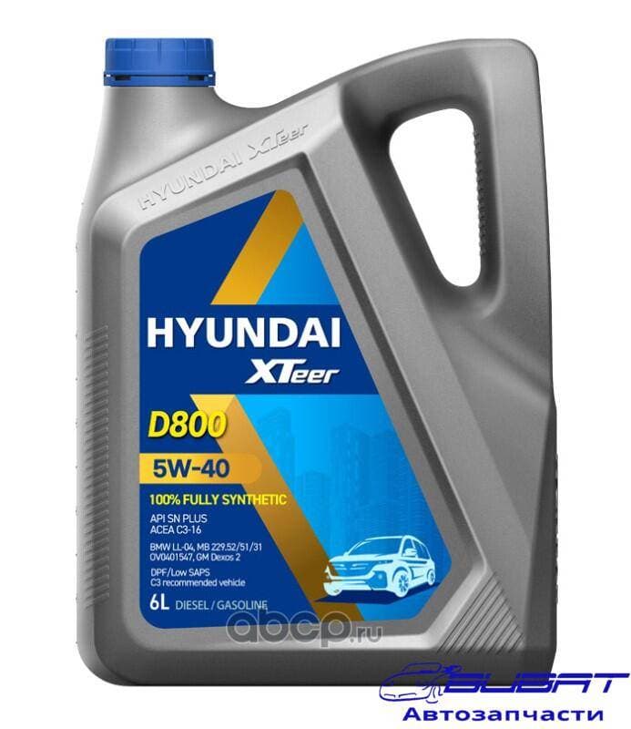 Масло моторное синт. (6L) HYUNDAI XTEER Diesel Ultra 5W40