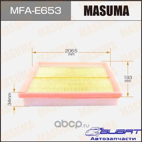 Воздушный фильтр A0719 MASUMA LHD VOLKSWAGEN GOLF, SKODA RAPID 14- (1/40)