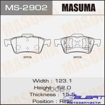 Колодки дисковые MASUMA, AN-718K, NP2072, P59044 rear (1/12) 1