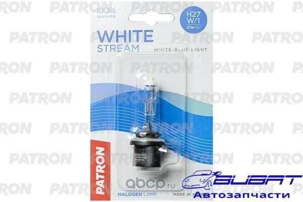 Лампа галогенная блистер 1шт H27W/1 12V 27W 3800K PG13 White Stream (+100% яркости, яркий белый свет, +50м светового потока) Сделано в Корее