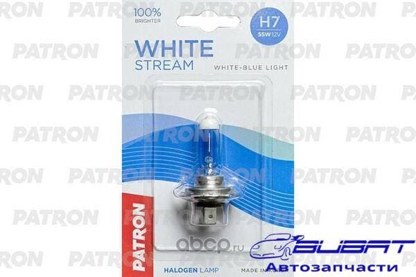 Лампа галогенная блистер 1шт H7 12V 55W 3800K PX26d White Stream (+100% яркости, яркий белый свет, +50м светового потока) Сделано в Корее