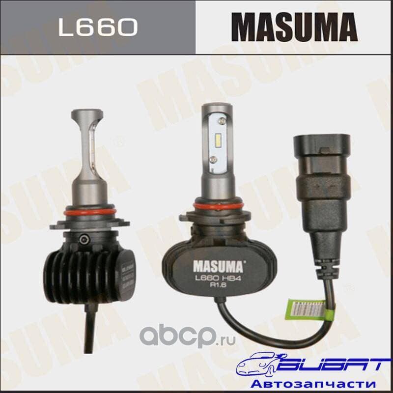 Лампы светодиодные Masuma LED HB4 6000K 4000Lm P22d, Комплект 2шт