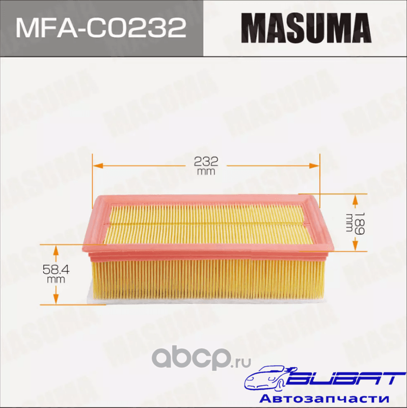 Воздушный фильтр A0813 MASUMA LHD HAVAL F7 19- (1/20)