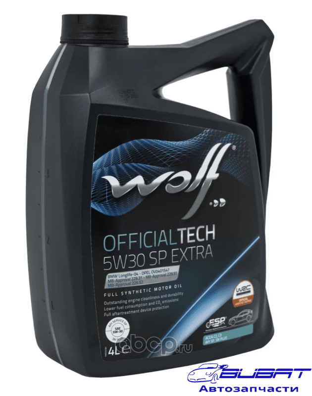 WOLF OFFICIALTECH 5W30 C3 SP EXTRA 4L