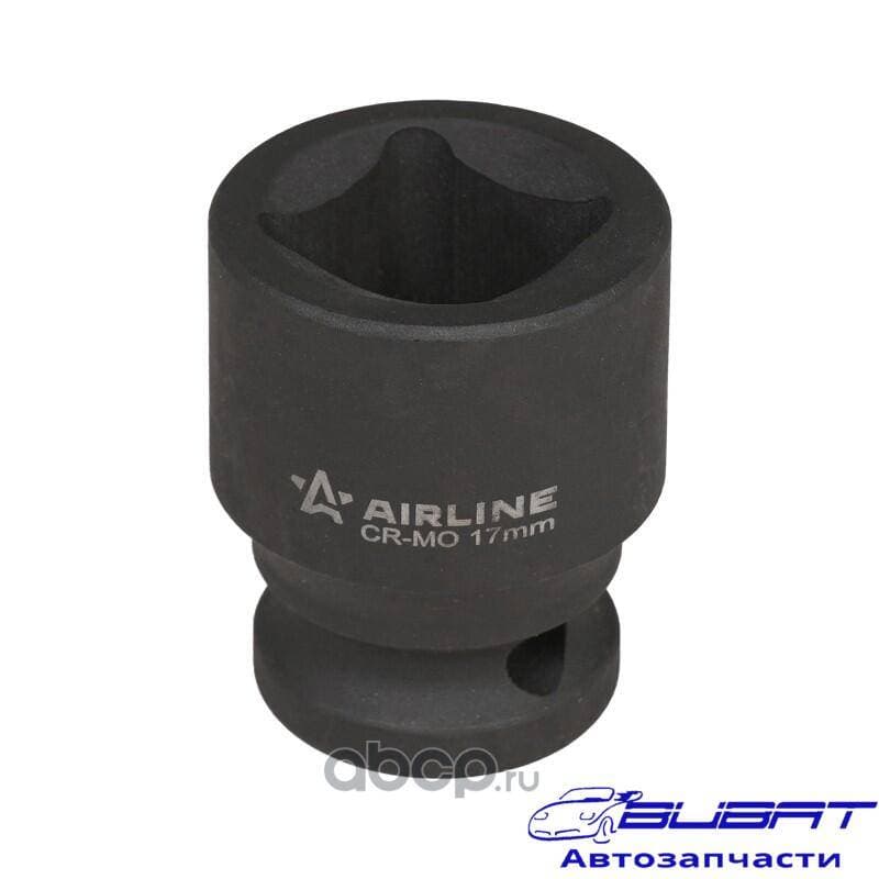 Головка ударная торцевая 1/2"DR четырехгранная 17мм, L=40мм (ATAS906)