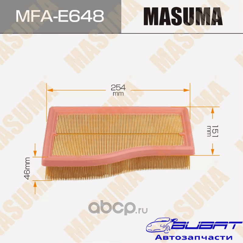 Воздушный фильтр A0741 MASUMA LHD MERCEDES-BENZ CLA (C118), B-CLASS (W247) (1/40)