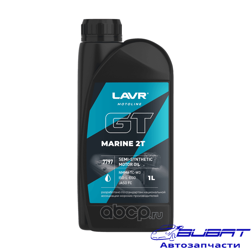 LAVR MOTO Моторное масло GT Marine 2Т FC, 1л 1