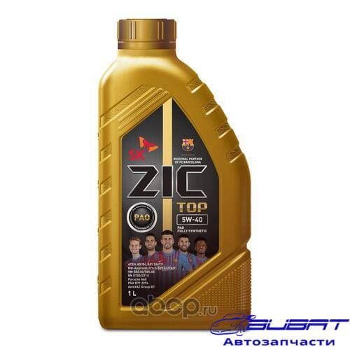 Масло моторное синтетическое 1 л - ZIC TOP 5W-40 API SP, ACEA A3 / B3 / B4