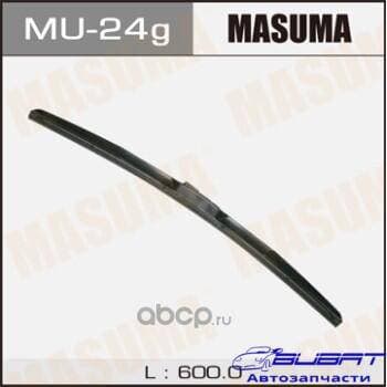 Дворник MASUMA 24' гибридный, крюк (600мм) (1/10/50)