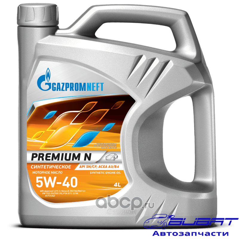 Масло моторное Gazpromneft Premium N 5W-40 синтетическое 4 л 2389900144